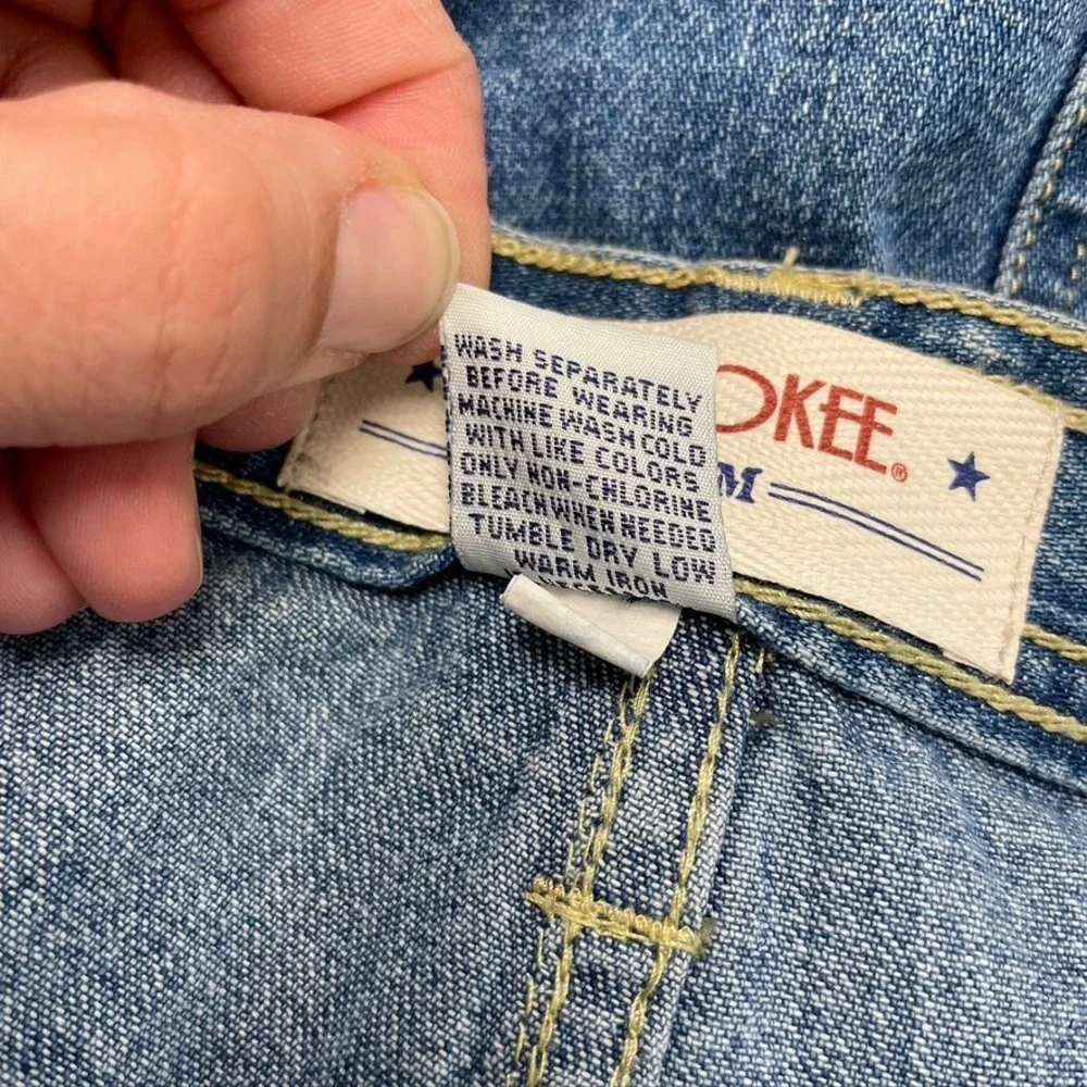 Vintage Cherokee Denim Carpenter‎ Shorts Womens 14 Blue High Rise Y2K 90s NWT